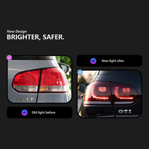 Ensemble de <span class=keywords><strong>feux</strong></span> arrière LED pour VW <span class=keywords><strong>Golf</strong></span> 6 MK6 GTI 2010-2012, clignotants séquentiels, frein, marche arrière, Canbus, Plug and Play, pièces auto - Product Image 3