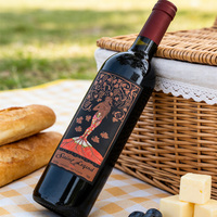 Etiquetas Personalizadas para Botellas de Vino a Prueba de Agua con Diseño de Logotipo Personalizado, Pegatinas Autoadhesivas para Fiestas, Bodas y Regalos