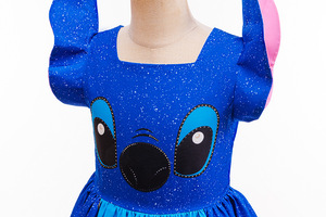 Vestido de Niña Dibujos Animados Stitch <span class=keywords><strong>Película</strong></span> Lilo Disfraz de Cosplay Actuación Escénica Halloween Carnaval Disfraz Infantil - Product Image 6