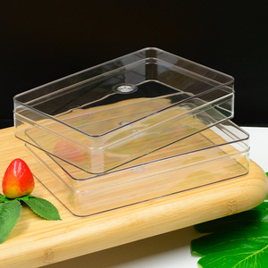 Boîte en plastique transparente rectangulaire personnalisée 2026 avec couvercle pour stockage alimentaire OEM - Product Image 1