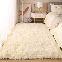 Tapis décoratifs violets moelleux dans la chambre à coucher tapis en peluche doux pour tapis de chambre à coucher salon