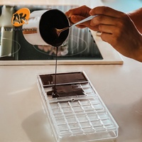 Molde de Plástico AK Transparente para Chocolate con 24 Cavidades en Forma de Media Esfera Estilo Dubái para Repostería y Dulces