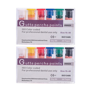 SJ Dental Consumables: Punte di Guttaperca Dentale GP Economiche, Conicità 04 06, Prezzo e Dimensioni 15-40, Guttaperca Meta - Product Image 1
