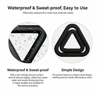 Anneau triangulaire en silicone unisexe pour squats, yoga, musculation, entraînement de force, exercices avec haltères, Pilates, fitness
