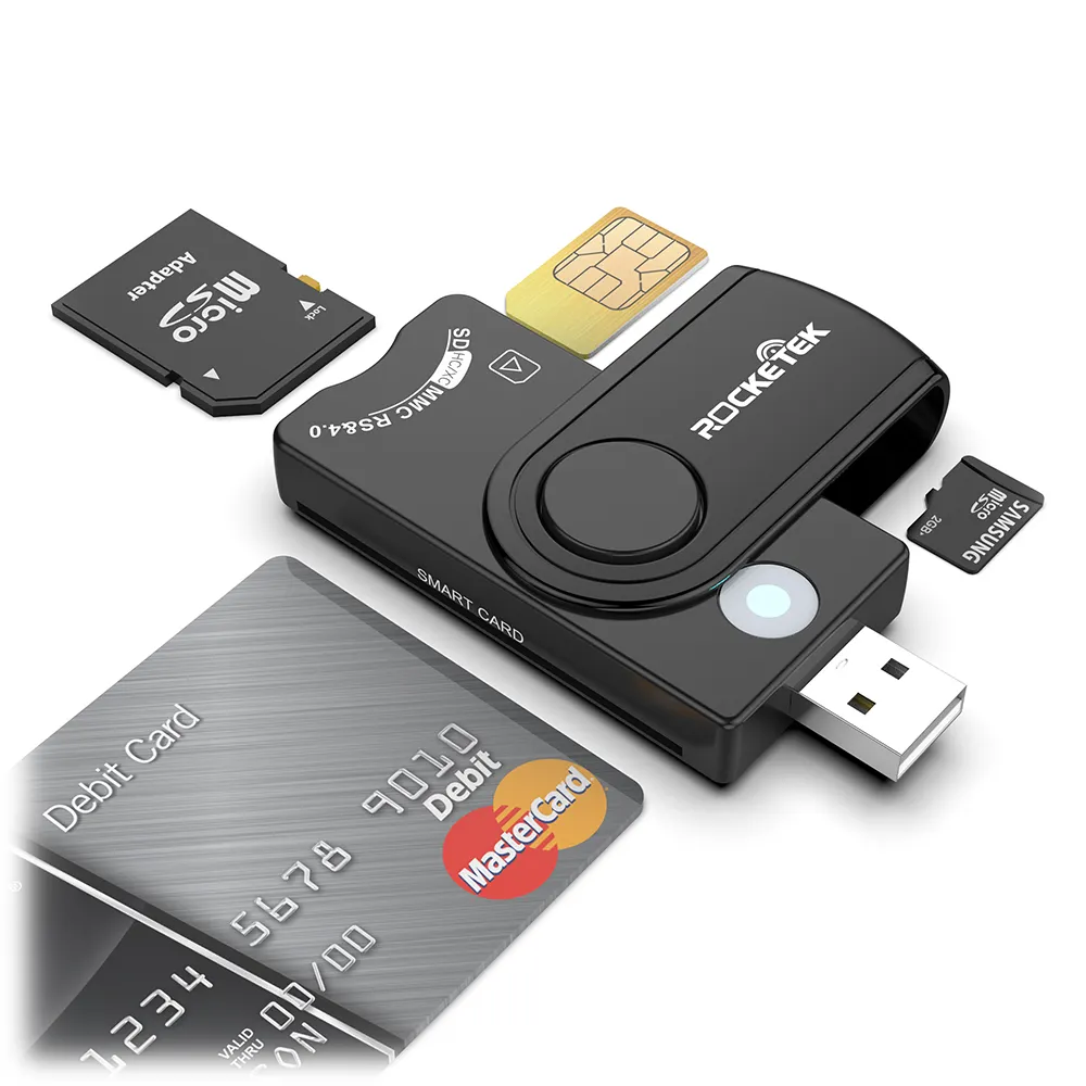 Leitor de cartões de memória sem fio mmc, leitor de cartões de memória pc/sc ic chip, android, usb, emv