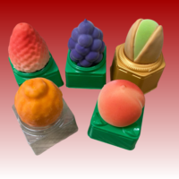 Personnalisation en usine, certificat Halal, crème glacée en forme de fruits 3D (mangue, raisin, pêche) à prix compétitif pour les distributeurs