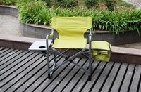 Chaise de directeur pliante de camping en aluminium léger avec sac isotherme et table d'appoint