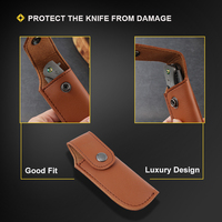 Étui en Cuir pour Couteau Pliant de 14 cm, Fourreau de Couteau de Poche EDC de 5,5 Pouces, Pochette de Protection en Cuir pour Couteau à la Ceinture, Personnalisable