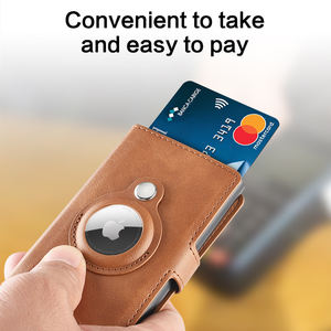 Offre Spéciale étui à cartes de blocage RFID portefeuille en cuir PU avec éjecteur automatique caractéristiques antivol en aluminium pour cartes de crédit - Product Image 6