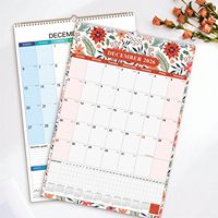 Calendrier mural anglais SPESE 2027 avec les jours fériés américains, minimaliste, reliure spirale YO, papier sans bois 120 g/m²