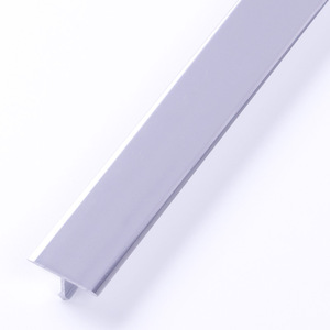 Embellecedor de borde de azulejo de aluminio en forma de T de 1,5mm de espesor moderno, acabado plateado mate, perfil de borde de suelo, transiciones de azulejo Exterior - Product Image 1