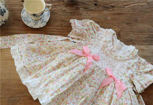 FL65 moda estiva bambina abito spagnolo pizzo blu Tulle all'ingrosso <span class=keywords><strong>abbigliamento</strong></span> per bambini 2-7 anni - Product Image 4