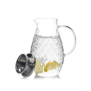 Nouveau service de filtre conçu <span class=keywords><strong>Vin</strong></span> Dor <span class=keywords><strong>Carafe</strong></span> à eau en verre Bouchon en liège - Product Image 2