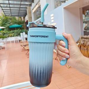 Custom Fast Logo 860ml Stainless Steel Double Wall <b>Travel</b> <b>Mug</b> Insulated Tumbler <b>with</b> <b>Handle</b> Reusable Vacuum Coffee Cup - Product Image 3