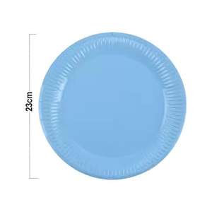 Articles de décoration de fête, ensemble de vaisselle bleue, essentiels pour les fêtes d'anniversaire - Product Image 4