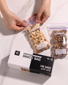 Bolsas de Almacenamiento para Control de Porciones, Paquete de 100, Bolsas Reutilizables de 1 Taza con Líneas de Medición, Libres de BPA para Frutos Secos, Dulces y Suplementos - Product Image 5