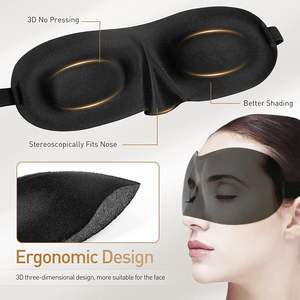 Masker Mata Tidur 3D dengan Tali Pengikat yang Dapat Disesuaikan, Penutup Mata Pria & Wanita, Penghalang Cahaya, Penutup Mata Lembut Nyaman untuk Tidur dan Perjalanan - Product Image 4
