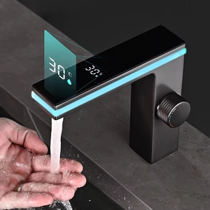 Bán chạy nhất nhôm Led thông minh lưu vực vòi với kỹ thuật số hiển thị nhiệt độ Bảng điều khiển và gốm van Lõi vòi - Product Image 5