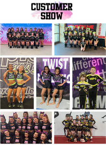 Vrouwen Oranje Navy <span class=keywords><strong>Cheerleading</strong></span> Uniform Mouwloze Panters Print Hoge Elastische Ademende Team Performance Outfit - Product Image 6