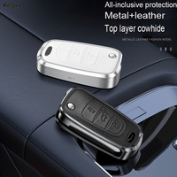 Étui de protection de clé de voiture en aluminium à rabat pour Hyundai I20 I30 Elantra Azera Veracruz Veloster Kia Rio K7 K5 Sportage Sorento accessoires