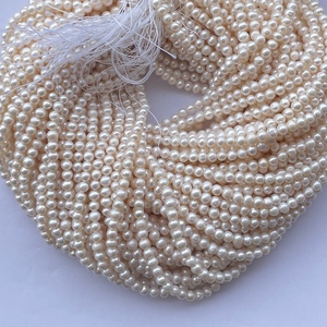 Vente en gros 5mm 6mm naturel blanc <span class=keywords><strong>perle</strong></span> d'eau douce <span class=keywords><strong>pierre</strong></span> perles rondes forme de pomme de terre perles de culture en vrac du <span class=keywords><strong>fournisseur</strong></span> d'usine - Product Image 2