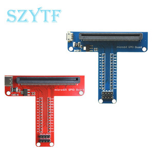 Rot/Blau T-Typ GPIO-Erweiterungs karte für die <span class=keywords><strong>Microbit</strong></span>-Entwicklung Micro-Bit-<span class=keywords><strong>Breadboard</strong></span>-Adapter platine mit Python-Kit - Product Image 1