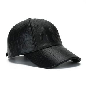 Casquette de baseball en cuir à motif crocodile, nouvelle conception, automne-hiver, décontractée, de haute qualité - Product Image 5