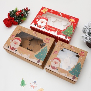 Boîte à cupcakes et emballage pour tartelettes aux œufs, impression offset 4 ou 6 compartiments, pour Noël, pâtisseries, cadeaux et boîte à pommes de Noël - Product Image 2