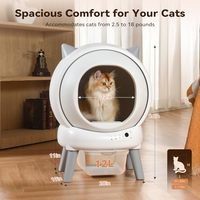 Selbstreinigende Katzentoilette Automatische Katzentoilette Selbstreinigend für Mehrere Katzen Auto-Roboter mit Doppeltem Sicherheitsschutz