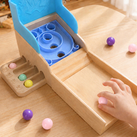Ensemble de jeu de pique-nique et de camping en bois pour tout-petits et jeu de billard, jouet interactif Montessori pour enfants de 3 ans et plus