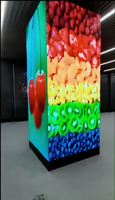 3D P1.86 P2.5 mmIndoor фиксированный светодиодный экран прямоугольный квадратный столбец СВЕТОДИОДНАЯ видеостена