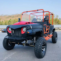 Buggy tout-terrain 4x4 essence 350cc, mini-jeep 4 roues pour adultes, idéal pour les aventures en buggy des dunes, 5 places, type kart.