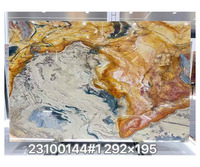 Comptoir de cuisine en quartzite bleu du Brésil, table à manger, dalle de marbre Azul Luise, panneau mural de fond pour salle de bain