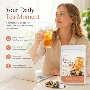 Thé <span class=keywords><strong>Oolong</strong></span> Froid à la Pêche Premium – <span class=keywords><strong>Oolong</strong></span> Glacé aux Fruits pour l'Hydratation Estivale et le Soutien du Métabolisme – Rafraîchissant - Product Image 5