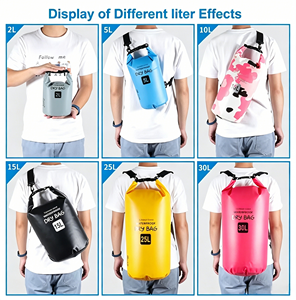 Mochila Impermeable Flotante de PVC Tipo Lona, Multicolor, OEM, Venta al por Mayor, 2L, 3L, 5L, 10L, 15L, 20L, 30L, IPX6 - Product Image 3
