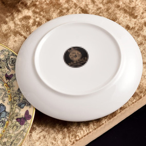 Best Sell 58Pieces Western Style Golden butterfly Bone China Tableware Set Luxury Plates - Product Image 6