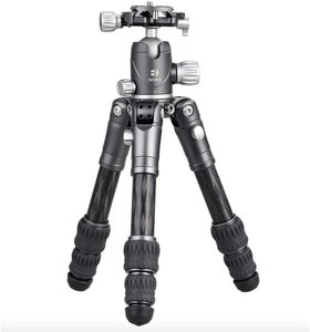 Trépied de voyage compact en fibre de <span class=keywords><strong>carbone</strong></span> <span class=keywords><strong>Benro</strong></span> BAT avec rotule VX20, compatible avec la plaque à dégagement rapide Arca, design pliable portable - Product Image 1