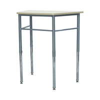 Bureau d'étude réglable pour adulte avec étagère optique trapézoïdale