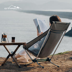 Silla Plegable de Playa Campout, de Aleación de Aluminio, Portátil, Asiento Bajo, para Campamento al Aire Libre, Color Gris Noble, Verde Militar - Product Image 2