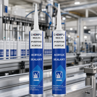 Mastic acrylique transparent pour usage en atelier, remplissage de joints, peignable, anti-affaissement, pour interstices de plinthes, mastic acrylique stable