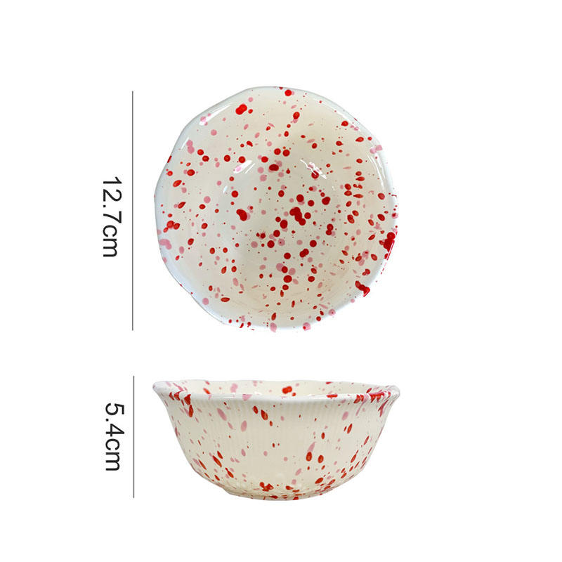 5 pulgadas tazón rojo