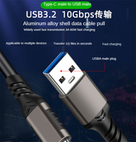 Câble USB 3.2 10Gbps Type A vers USB C 3.1/3.2 Gen2 câble de transfert de données USB C SSD câble de disque dur 3A 60W QC 3.0 charge rapide