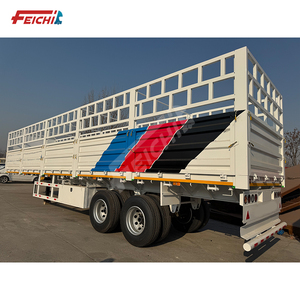 Durable Steel 2 Axle Side Wall Trailer - Customizable 40ft with Removable Doors Utility Cargo Transport Sidewall Semi Trailer