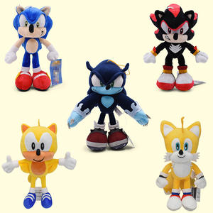 Super Sonics Plush Doll Hot Sonics vendendo desenhos animados recheados Popular brinquedo elétrico Sonics Character como presentes para crianças amigos