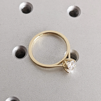 Bague de fiançailles solitaire en or massif 10K/14K/18K avec diamant de laboratoire taille ovale 0,5-3 carats, monture tulipe, certifiée IGI, couleur DEF CVD/HPHT
