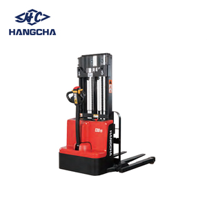 ハンチャ ワイドレッグ ストラドル リチウム電動パレットスタッカー フォークリフト モデルCTD15-WS-I 二段マスト 歩行者操作式リフト - Product Image 3