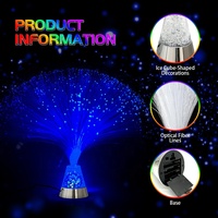 Nouveaux produits personnalisés RVB changement de couleur lampe LED à fibres optiques Base en cristal lumière sensorielle lampe de table colorée