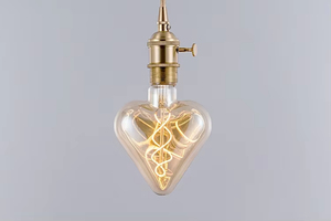 Lampadina LED Decorativa Edison AC E27 a Forma <span class=keywords><strong>di</strong></span> Cuore 2700K, Filamento Morbido a Doppia Avvolgimento, Lampada in Vetro B22/E26, Tema Solare Matrimonio e Amore - Product Image 6