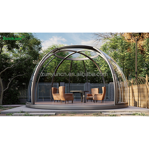 Fast Delivery Outdoor Oval House Polycarbonate Sunroom <strong>Container</strong> <strong>Igloo</strong> <strong>Shelter</strong> with Modern Rotating Dome