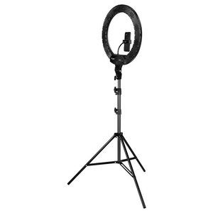 Lampe sur pied à anneau lumineux réglable LED pour maquillage avec support de téléphone pour miroir de studio de beauté - Product Image 1